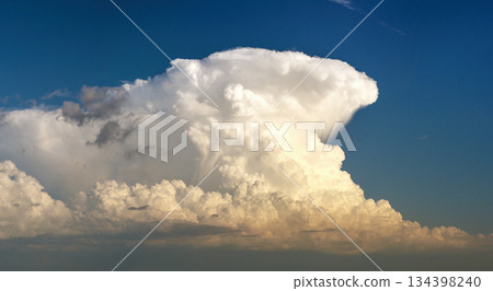 Rain clouds forming on blue Florida sky. Colorful summer skyscape 134398240