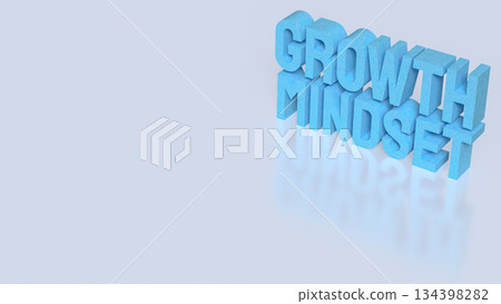 Inspirational Growth Mindset Typography Concept 3d render. 134398282