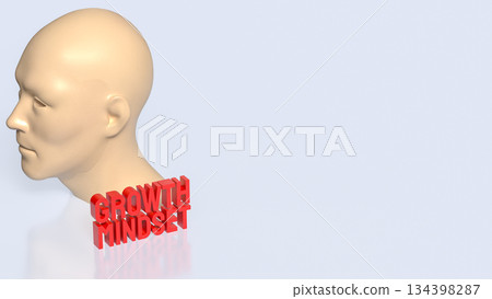 Human Mind Growth Mindset Concept 3d render. 134398287