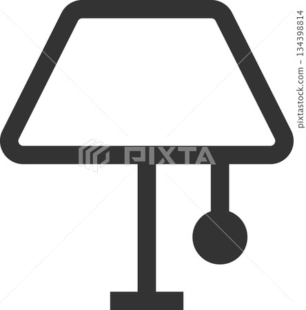 Electric bedroom icon (simple, line drawing, monochrome) 134398814