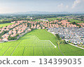 Land in aerial view with concept of land value. 134399035