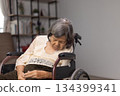 Elderly woman has daytime napping may signal dementia. 134399341