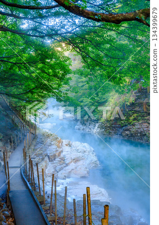 Oyasukyo Gorge in early autumn, Yuzawa City, Akita Prefecture Oyasukyo Gorge in early autumn, Yuzawa City, Akita Prefecture 134399679