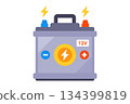 Car battery for vehicle for charging. 134399819