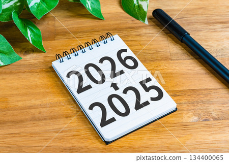 From 2026 to 2025: Yearly changes and plans written in a notebook From 2026 to 2025: Yearly changes and plans written in a notebook 134400065