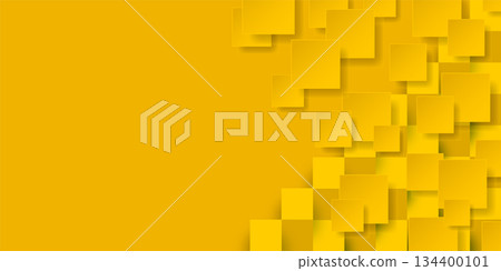 橙色3D幾何圖案背景 134400101