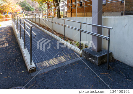 Wheelchair ramps at the entrances of public buildings Wheelchair ramps at the entrances of public buildings 134400161