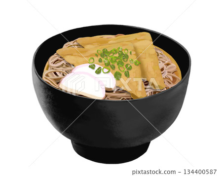 Kitsune soba (black bowl) Kitsune soba (black bowl) 134400587