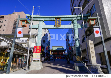 Tokyo Kanda Myojin Shrine Torii and approach 134400622