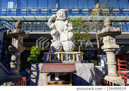 Kanda Myojin Shrine in Tokyo: Japan's largest stone statue of Daikoku-sama 134400624