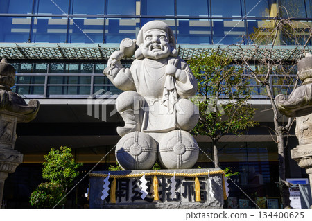 Kanda Myojin Shrine in Tokyo: Japan's largest stone statue of Daikoku-sama 134400625