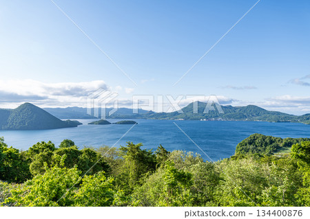 Toyako Town, Hokkaido - Lake Toya in summer as seen from a hill 134400876