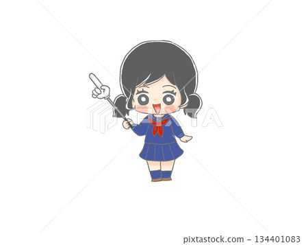 給解釋的女學生 134401083