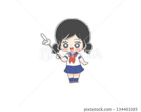 給解釋的女學生 134401085