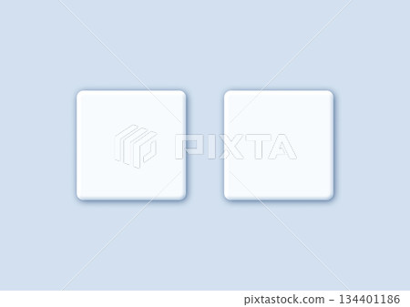 Two rounded corner boxes for UI design materials 134401186