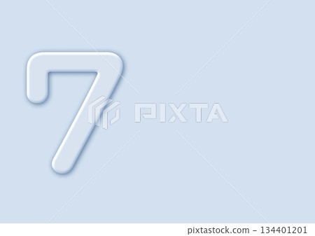 三維數字7和邊緣 134401201