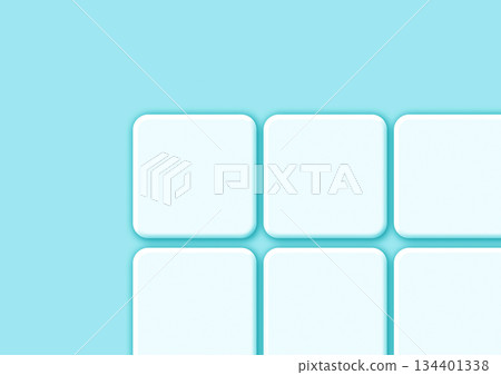淺藍色背景上的圓角瓷磚排列材料 淺藍色背景上的圓角瓷磚排列材料 134401338