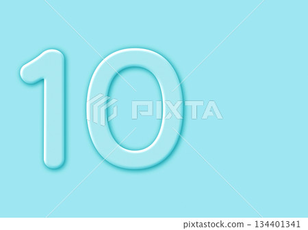 淺藍色背景壓印著數字 10 134401341