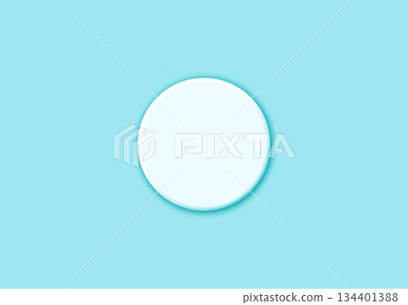 淺藍色背景上的三維圓形物體 134401388