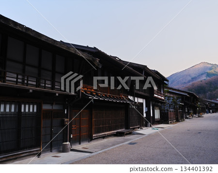 The streets of Narai-juku at dusk The streets of Narai-juku at dusk 134401392