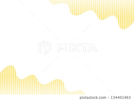 Background: Border pattern wavy frame, gradation, yellow 134401463
