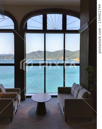 The view from the terrace of the resort hotel 134401744