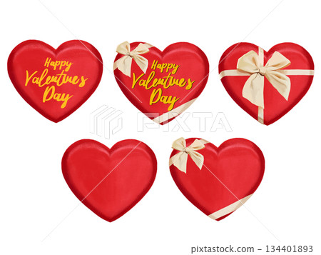 情人節紅心巧克力(白色絲帶)套裝 情人節紅心巧克力(白色絲帶)套裝 134401893