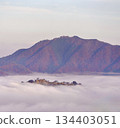 Takeda Castle ruins sea of clouds in autumn 134403051