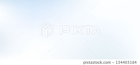 Smooth light blue abstract wallpaper. Cloud white gradient background. Subtle soft winter backdrop for graphic design banner, flyer, poster, presentation. Blurred wavy pastel gradation cover. Vector 134403184