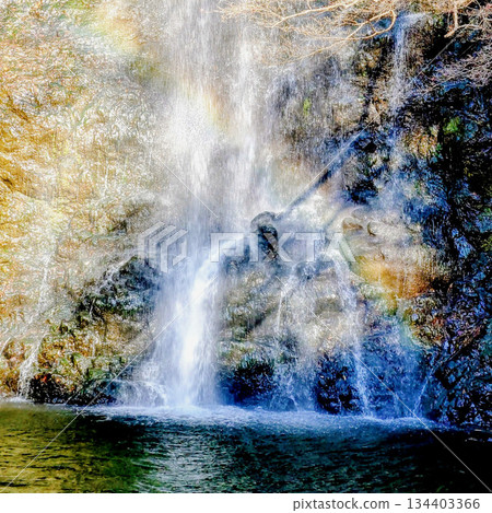 箕面大瀧瀑布：彩虹般的瀑布 134403366