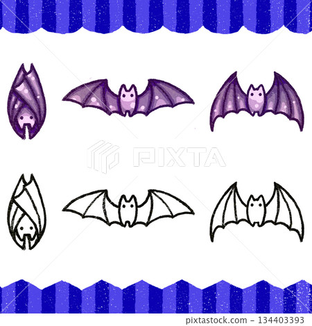 蝙蝠的插圖集 134403393