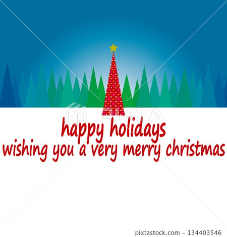 Happy Holidays Happy Holidays Christmas Tree Gradient 134403546