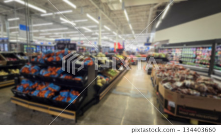 defocused abstract blur background of supermarket, minimarket, major retailer or convenience store in America defocused abstract blur background of supermarket, minimarket, major retailer or convenience store in America 134403660