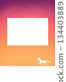 Year of the Horse Photo Frame New Year's Card 134403889