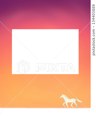 Year of the Horse Photo Frame New Year's Card Year of the Horse Photo Frame New Year's Card 134403889