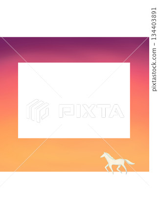 Year of the Horse Photo Frame New Year's Card Year of the Horse Photo Frame New Year's Card 134403891