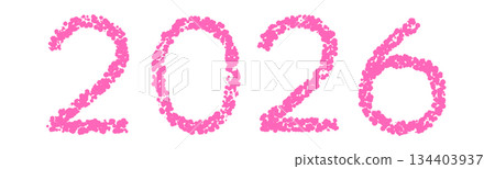 蠟筆材質手繪字母 2026 134403937