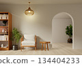 Modern interior design highlighting comfort and elegance in living areas. 3D render illustration 134404233