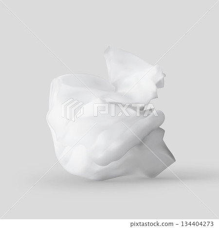Used napkin crumpled paper ball, creased napkin, tissue vector realistic illustration, utilized paper towels with shadow Used napkin crumpled paper ball, creased napkin, tissue vector realistic illustration, utilized paper towels with shadow 134404273