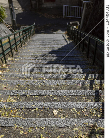 Stairs in a residential area seen from above 134404333