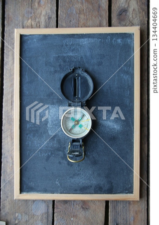 Magnetic compass. Travel, geography, navigation, tourism concept. 134404669