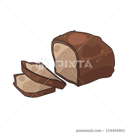 illustration of Whole Grain Bread illustration of Whole Grain Bread 134404901