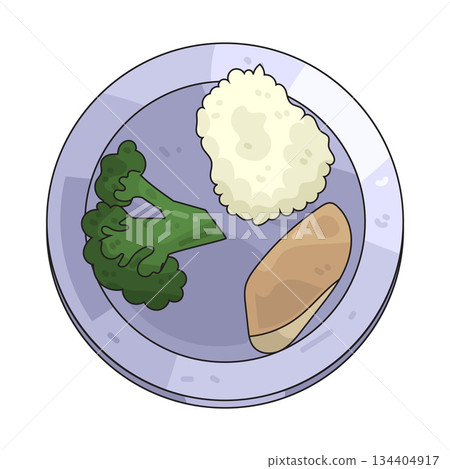 illustration of Healthy Meal 134404917