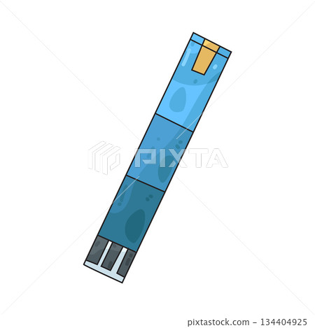 illustration of Diabetes Test Strip 134404925