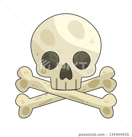 illustration of Skull and Crossbones illustration of Skull and Crossbones 134404938