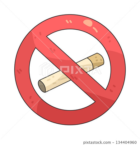 illustration of No Smoking Symbol illustration of No Smoking Symbol 134404960
