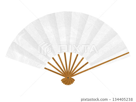 日式紙扇插圖,有墨垣圖案 日式紙扇插圖,有墨垣圖案 134405238