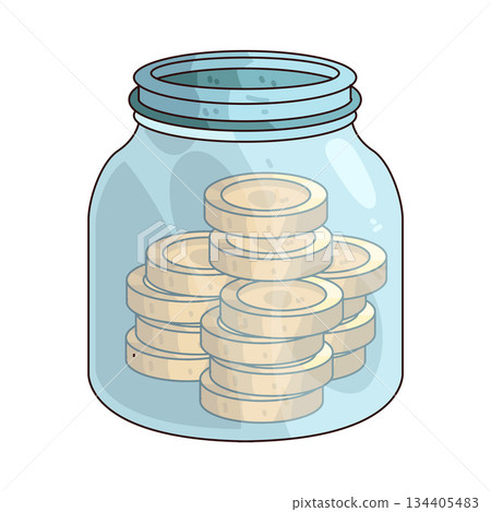 illustration of Savings Jar illustration of Savings Jar 134405483