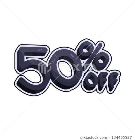 illustration of 50% Off 134405527