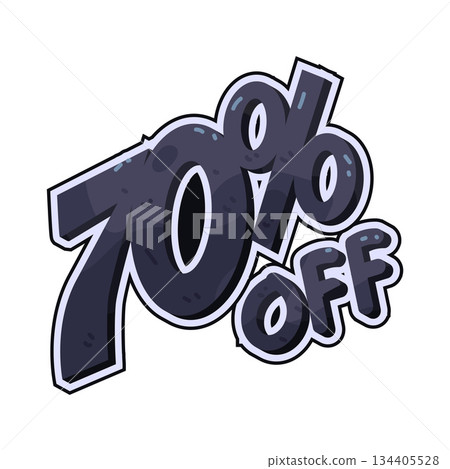 illustration of 70% Off 134405528